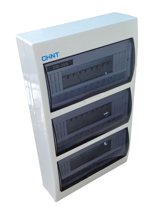 Chint 36 ways panel board for MCB with transparent protective covers for electrical circuit breakers
