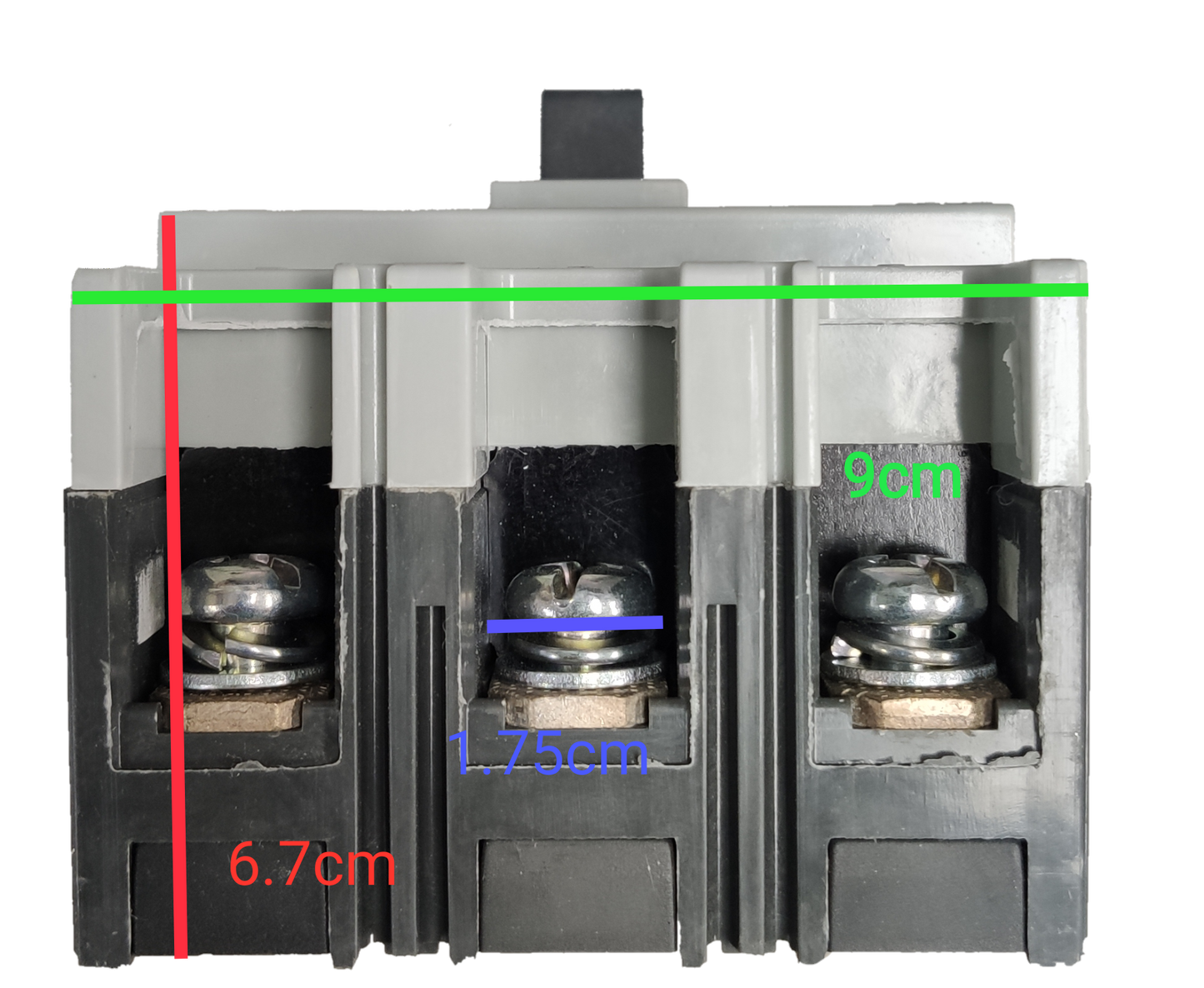 Chint 40A 3 pole circuit breaker with three terminals for efficient electrical protection