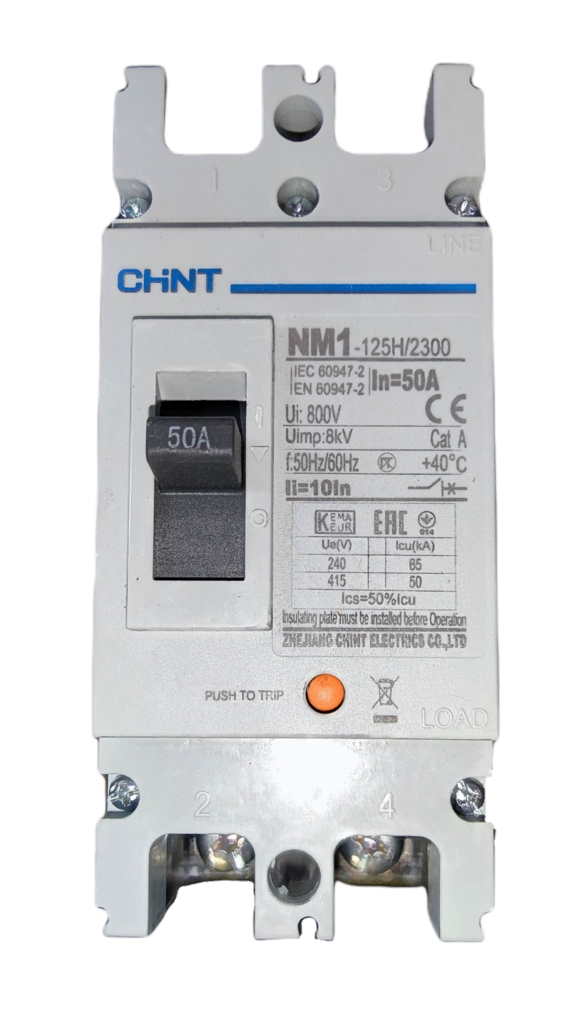 Chint 50A industrial circuit breaker with adjustable settings and durable design for electrical safety