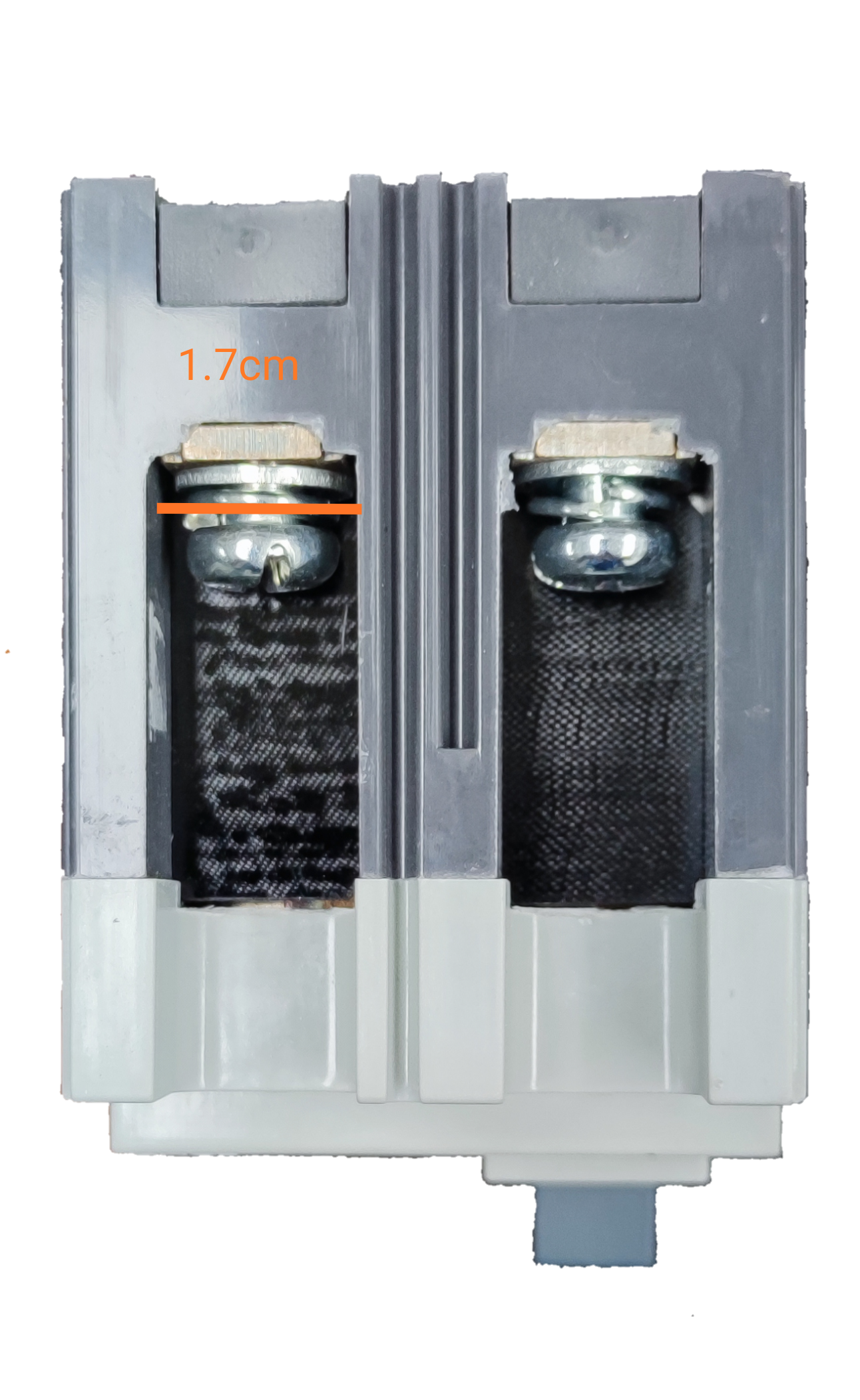 Chint 80A industrial circuit breaker component with black and gray wiring parts