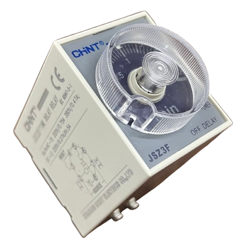 Chint Relay Timer 0-2 Mins 220V with adjustable dial for customizable timing functions