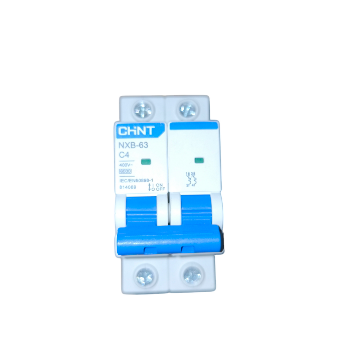 Chint 4A Miniature Circuit Breaker 6KAIC electrical component with blue toggle switch