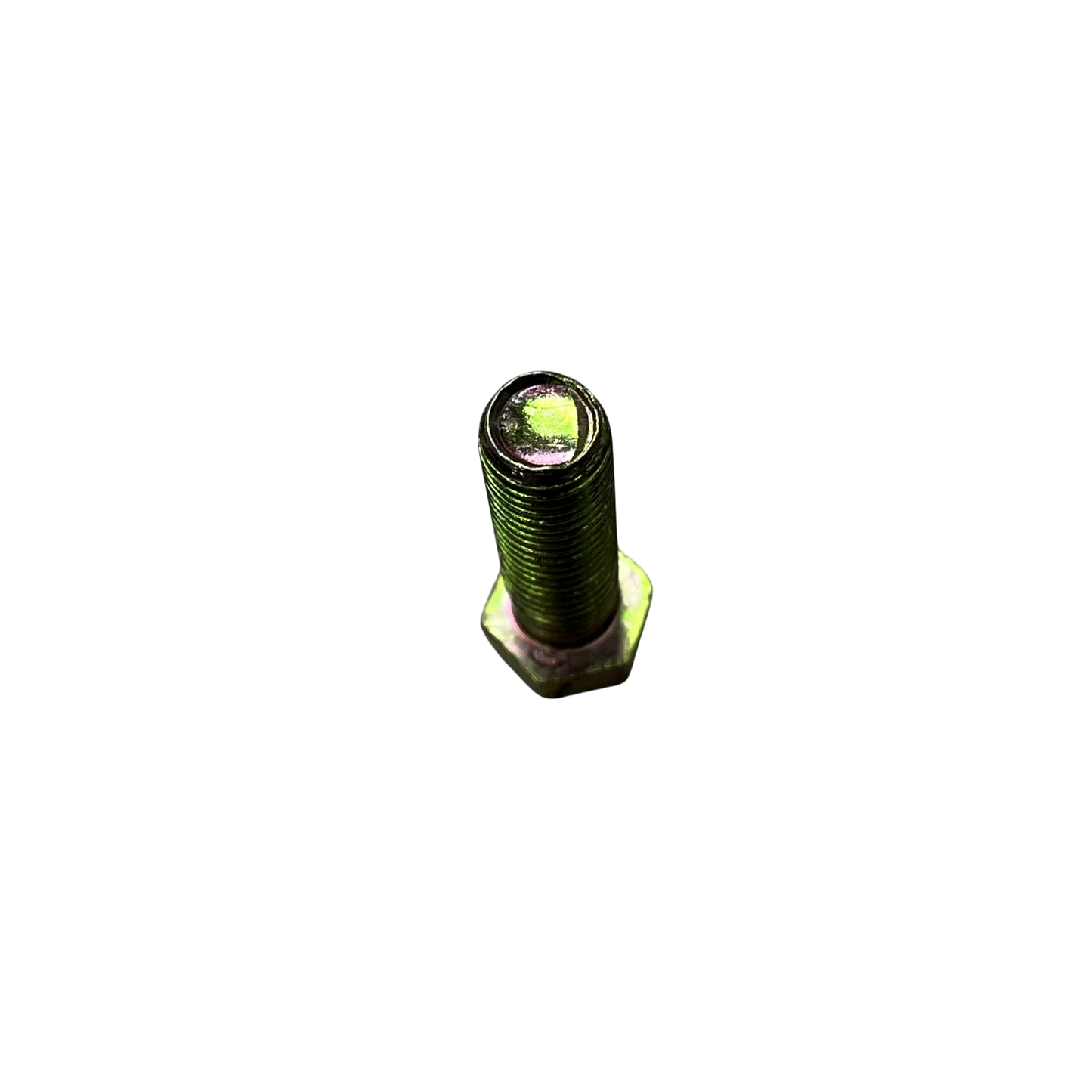 10mm x 35mm chrome gold bolt with a hex head for durable fastening applications