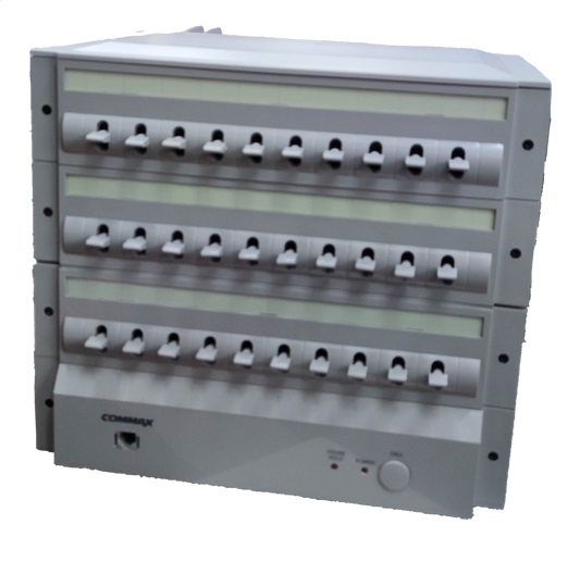Commax 30 station intercom system with multiple control switches for building communication