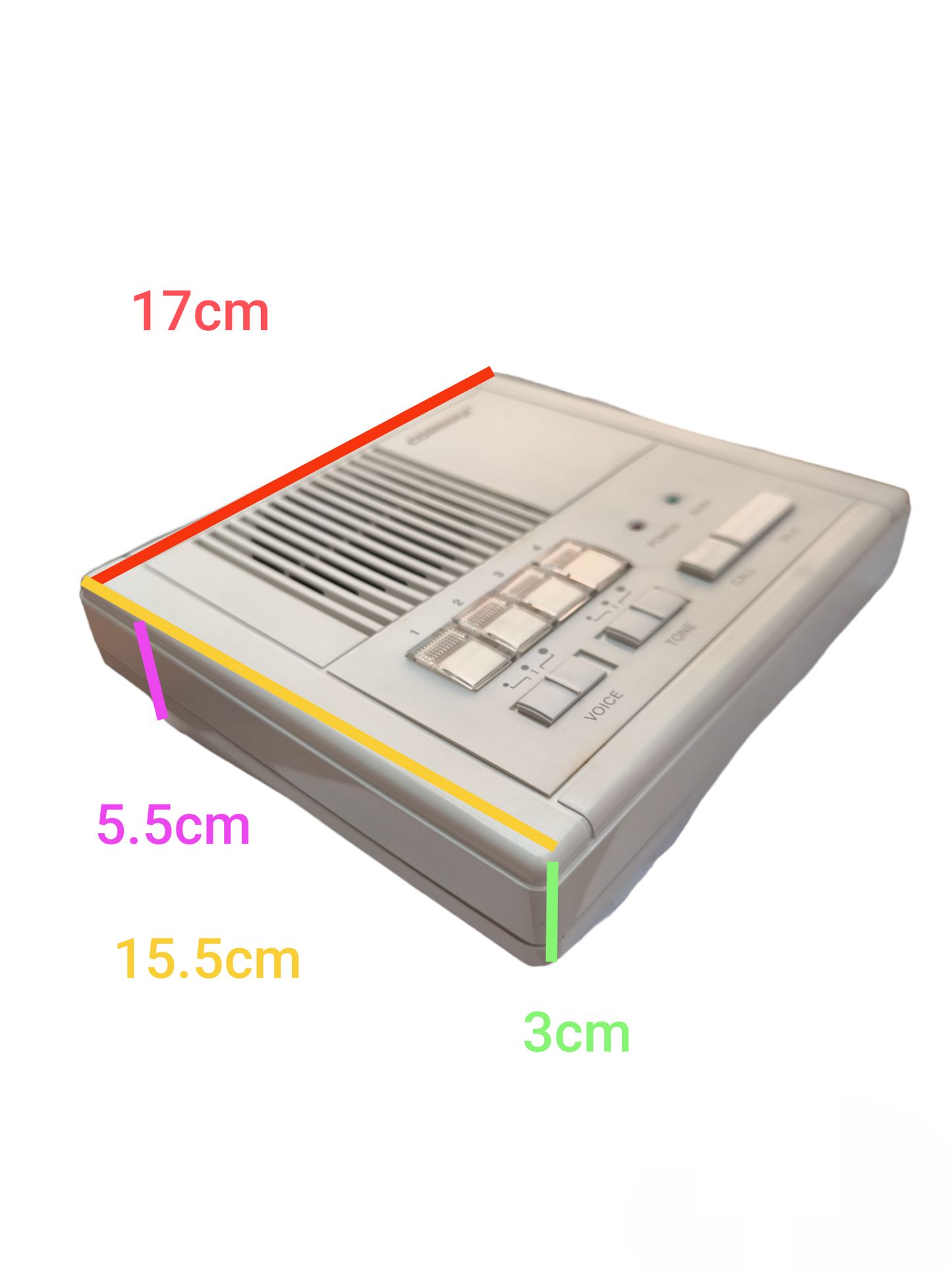 Commax 4 station intercom system unit with buttons and speaker for communication
