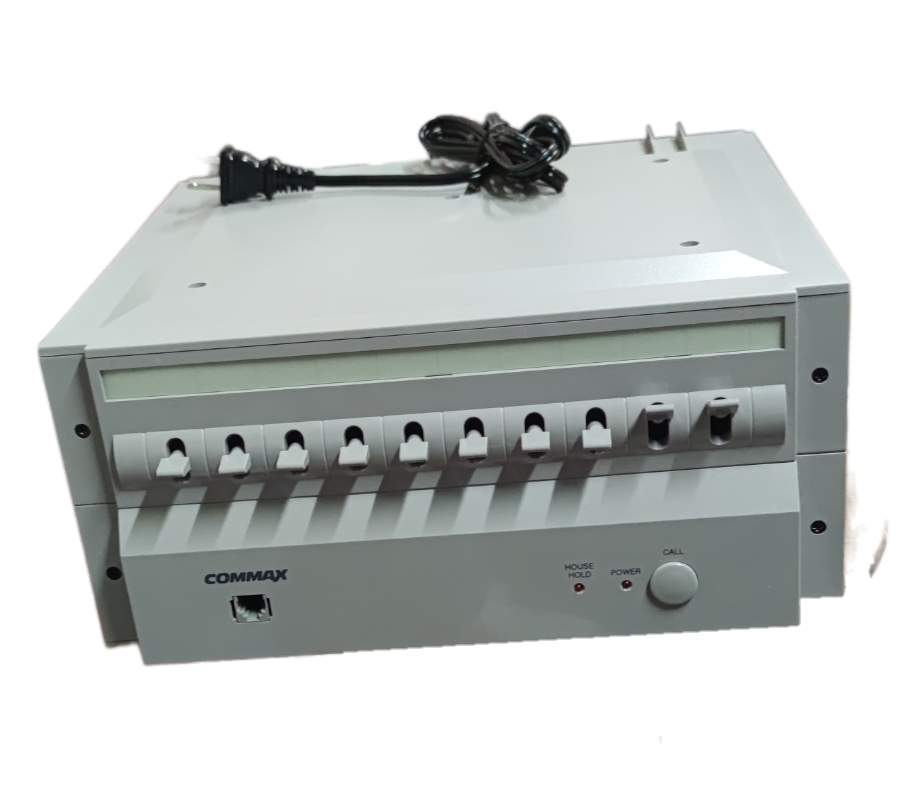 Commax Intercom Station 220V with Handset security system unit in white with multiple control switches