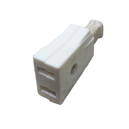 Surer white Cord Connector Outlet 10A 250V Flat Pin for power points and switches