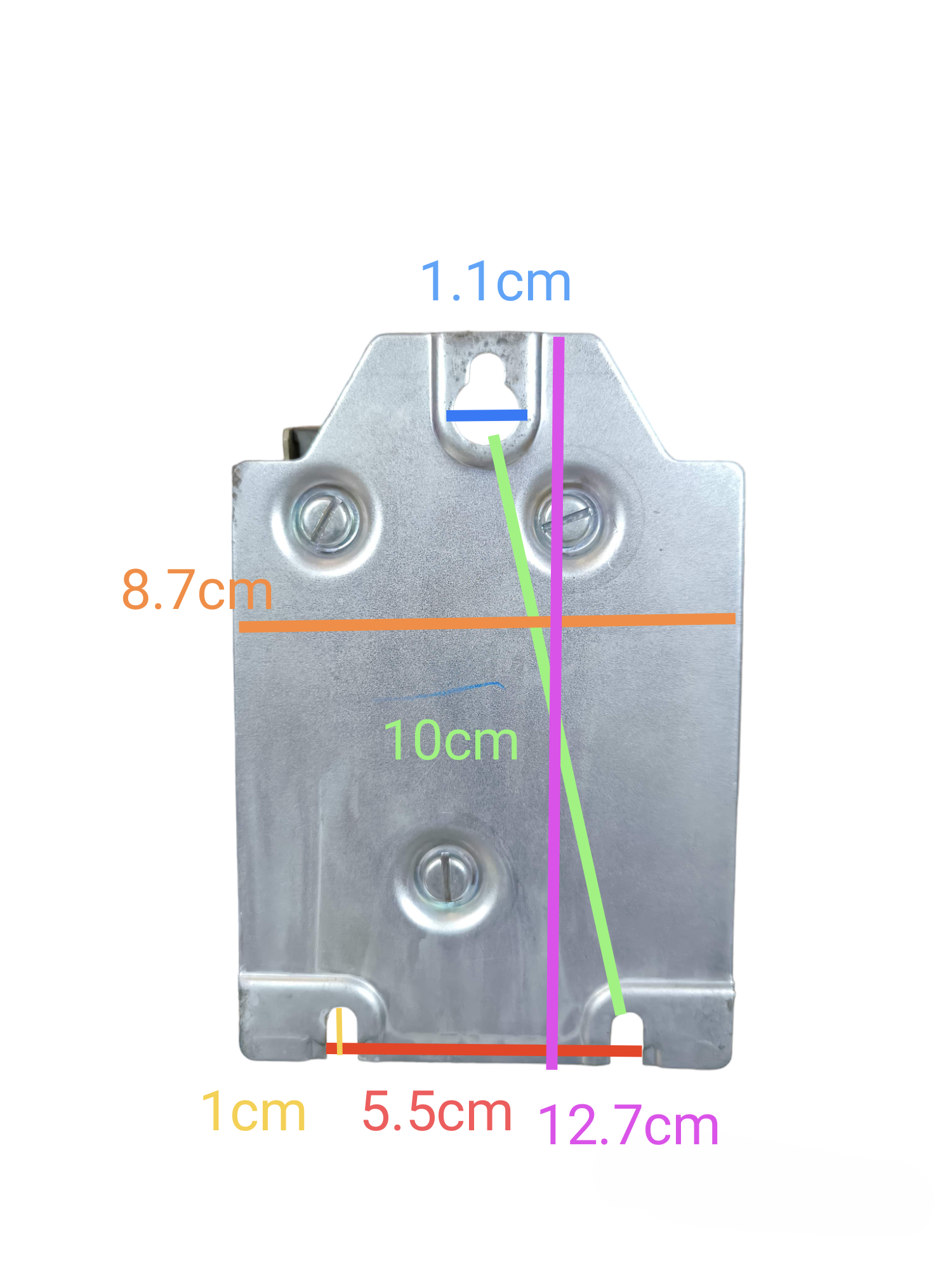 Cutler Hamer Magnetic Contactor 27A 220V metal mounting bracket with measurement markings