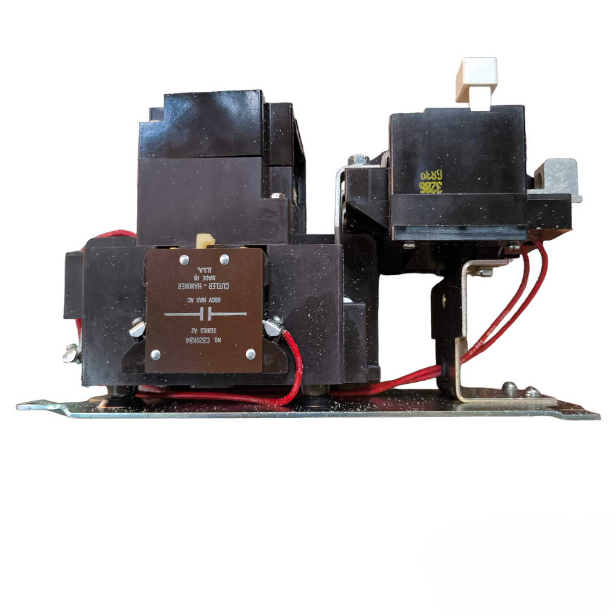 Cutler Hammer Magnetic Contactor Starter Size 3 with black casing and attached wiring for power control