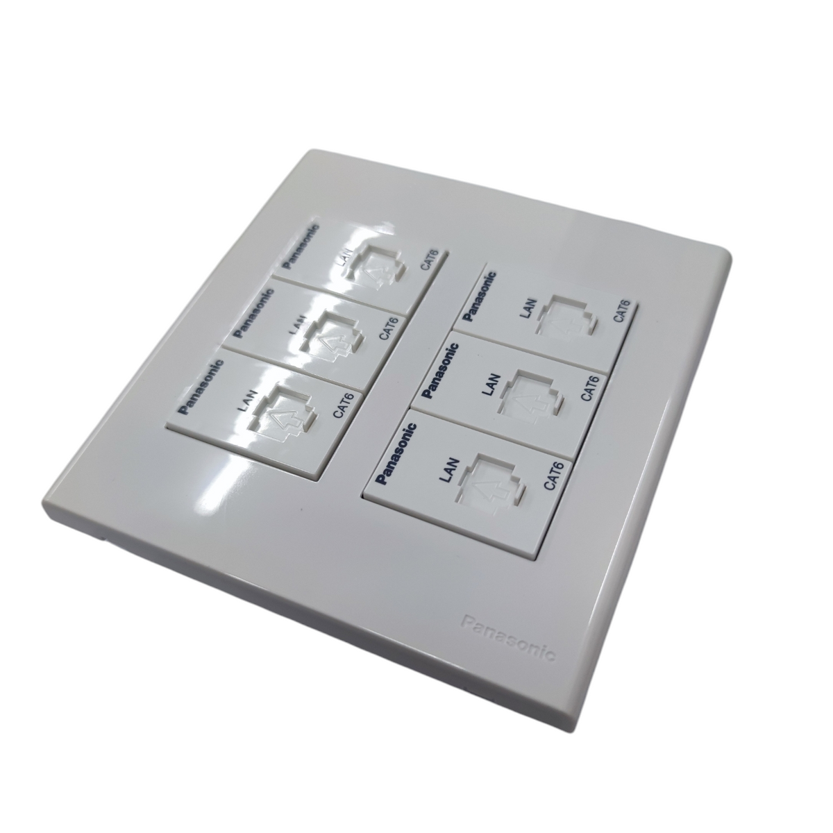 Panasonic 6 Gang LAN Outlet CAT6 with Utility Box WEG6806+(6XWEG24886)+Utility Box