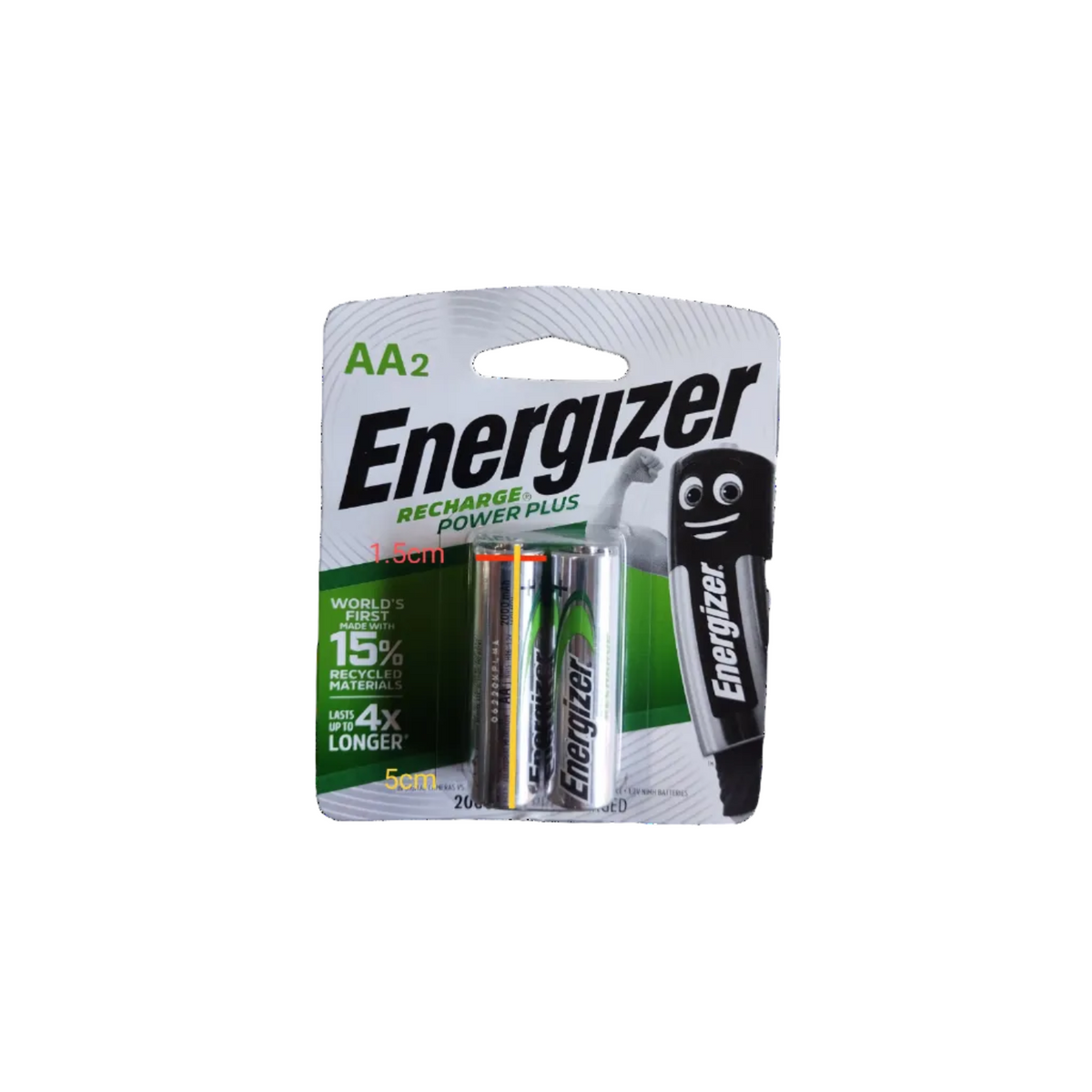 Energizer AA Rechargeable Battery Pack of 2 200mAh HR6 1.2V