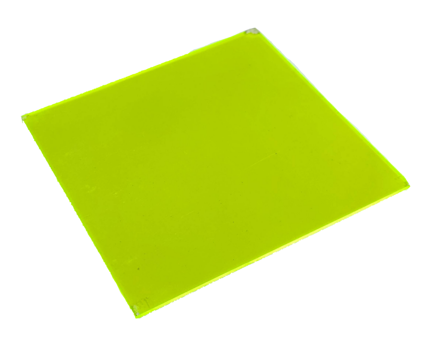 Optical Filter Neon Yellow 14.5cm x 14.5cm, Acrylic Neon Yellow Filter