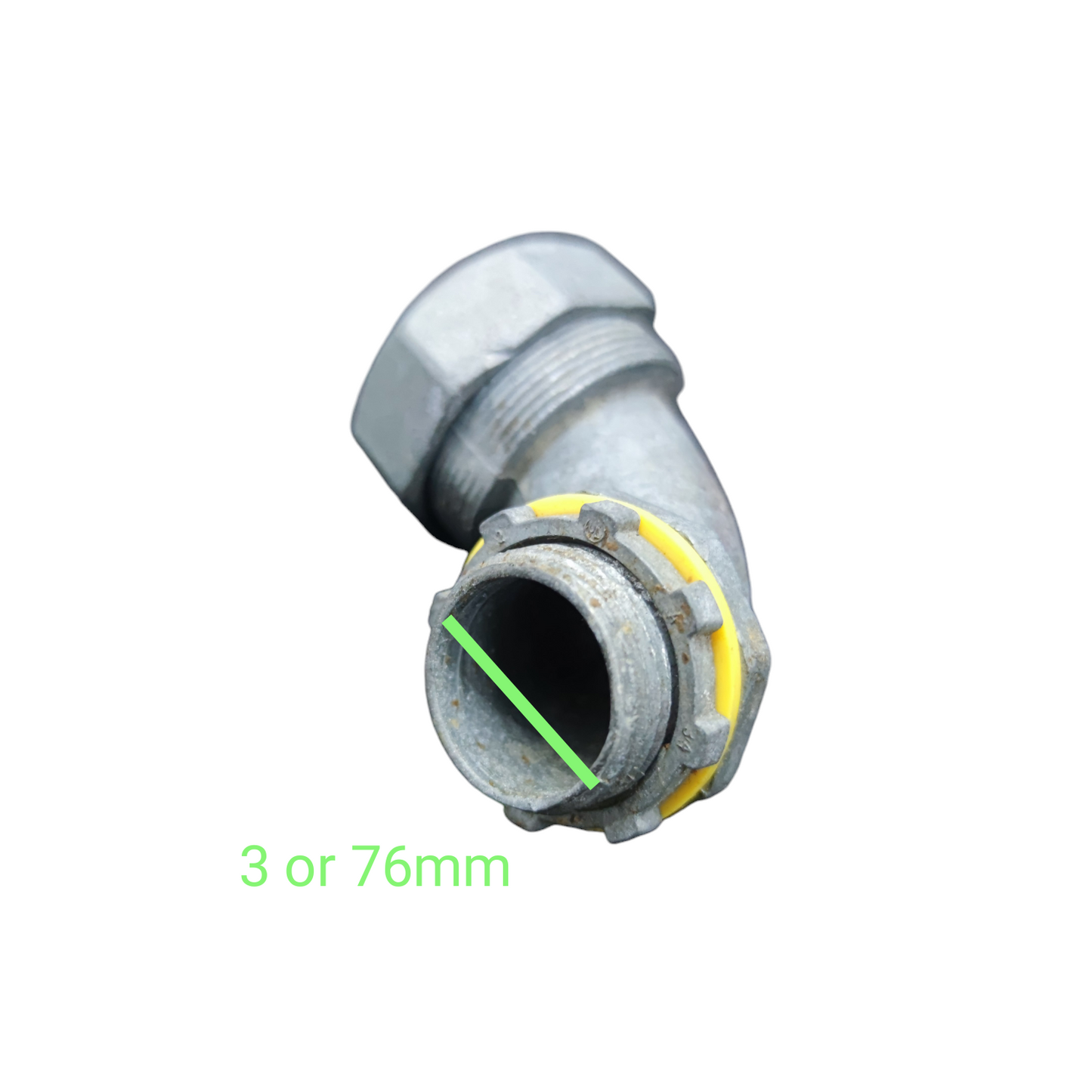 Liquid Tight Angle Connector, Liquid Tight Elbow Available in 1/2, 3/4, 1, 1 1/4, 1 1/2, 2, 2 1/2, 3" and 4"