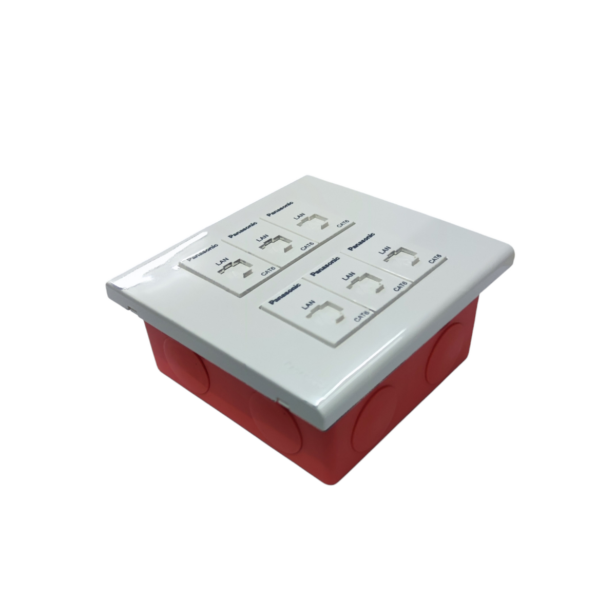 Panasonic 6 Gang LAN Outlet CAT6 with Utility Box WEG6806+(6XWEG24886)+Utility Box