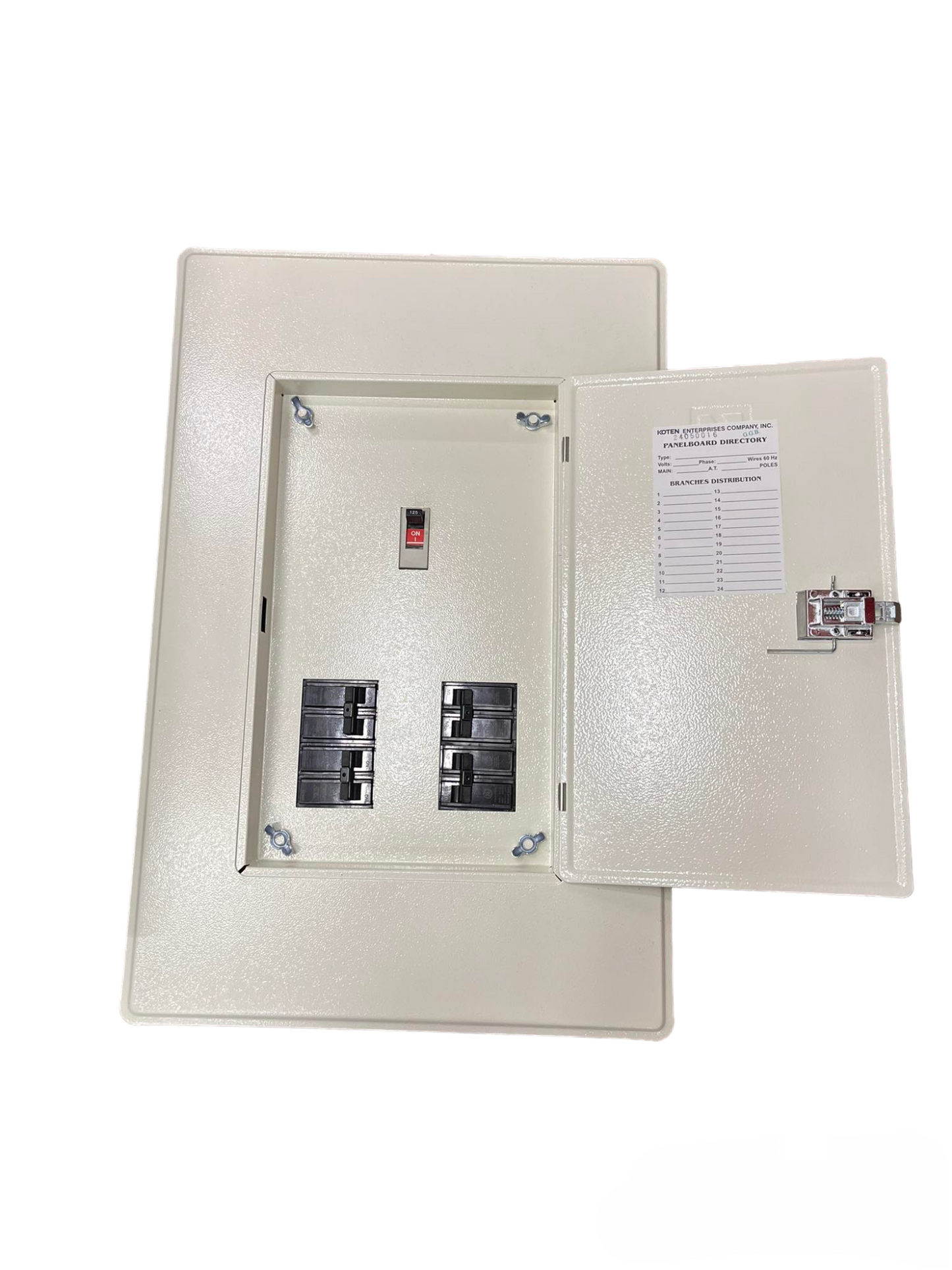 Koten Panel Board with 150A 2Pole 250SPS Main and 4 Branches 2 Pole Bolt on