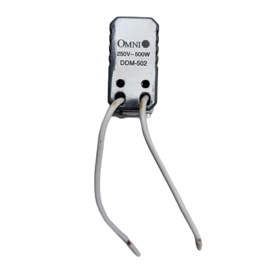 Omni 500W Dimmer Switch 220V DDM-502G metal module with two white lead wires
