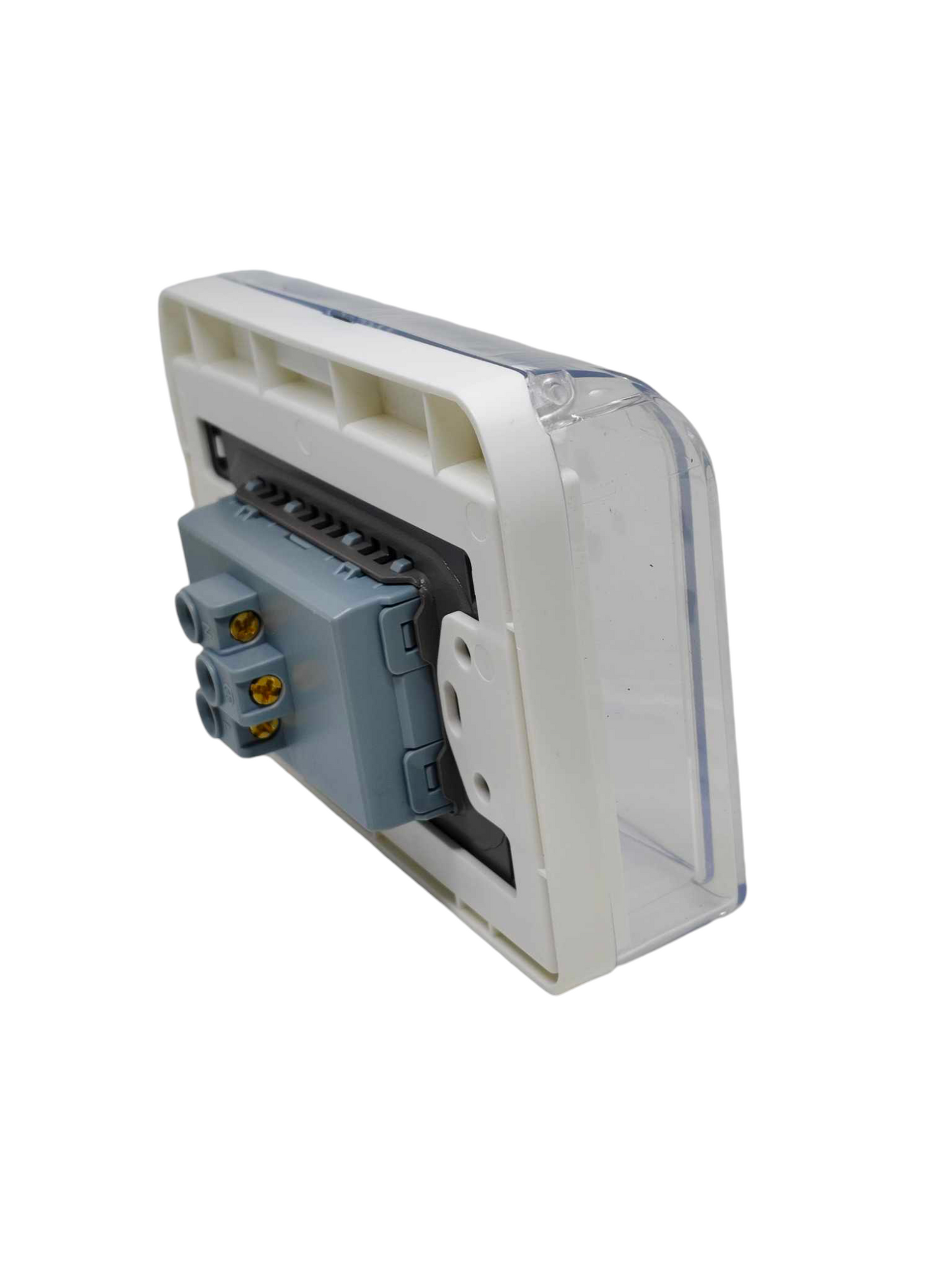 Grazen Weatherproof Plate Cover with Duplex Universal Outlet with Ground 16A 220V 16A 220V WC-019-W+GW-010