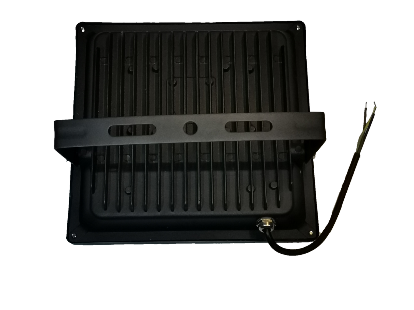 DENKO 30W 220V outdoor LED light black rectangular fixture with mounting bracket by Electx Electrical Supply