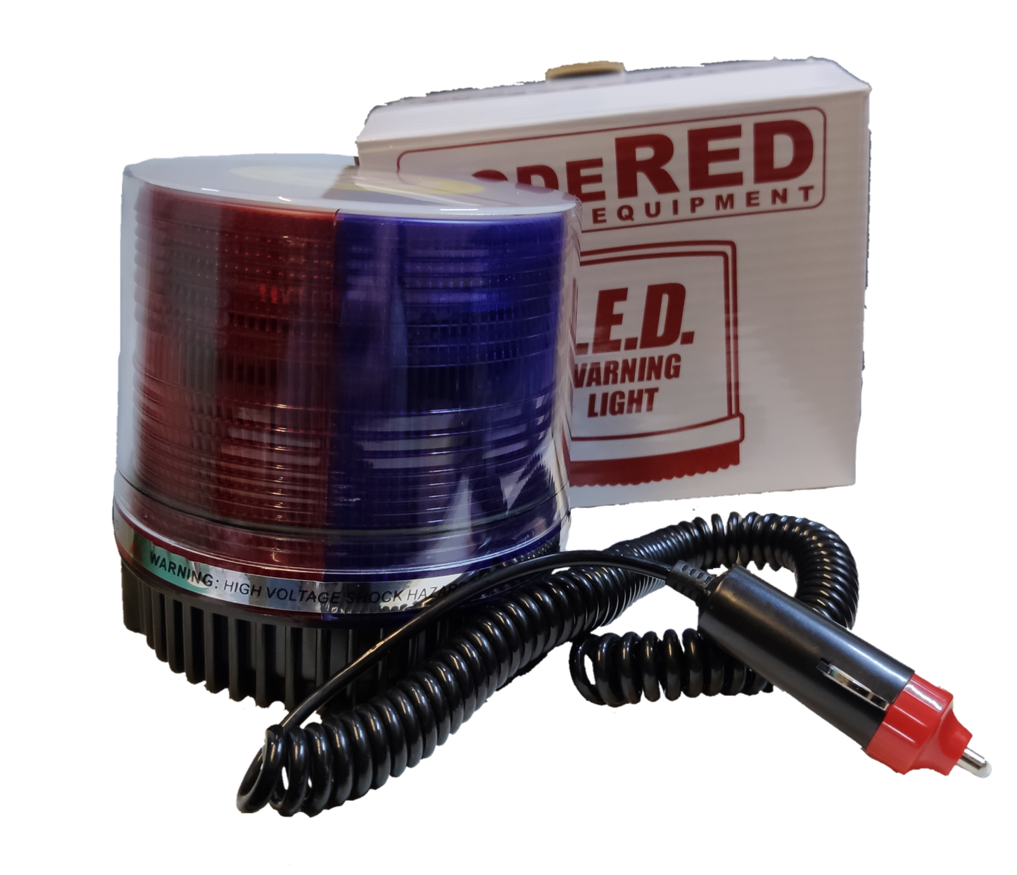 LED Strobe Light, Warning Light LED 12/24V DC Red/Blue, LED Rotating Light Red and Blue with Magnetic Base