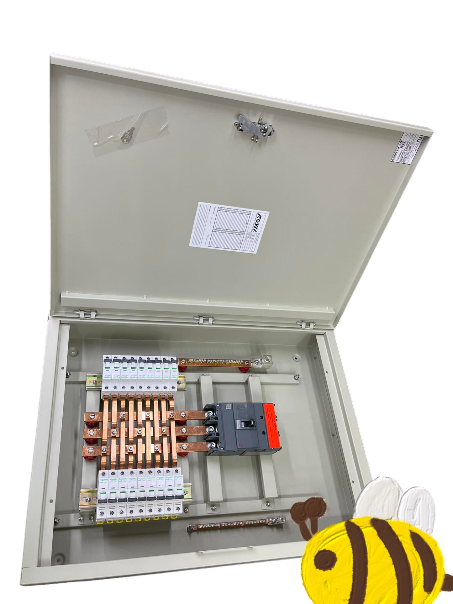 Panel Board Main EZC250H 160A 3 Pole with 18 Branches 1 Pole IC60N Schneider Breakers