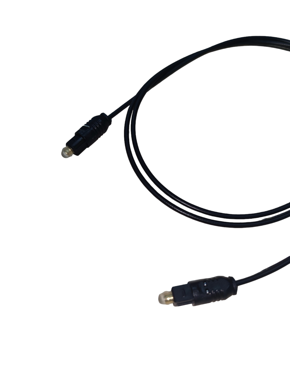 Digital Fiber Optic Cable Audio with black connectors for high-quality sound transmission