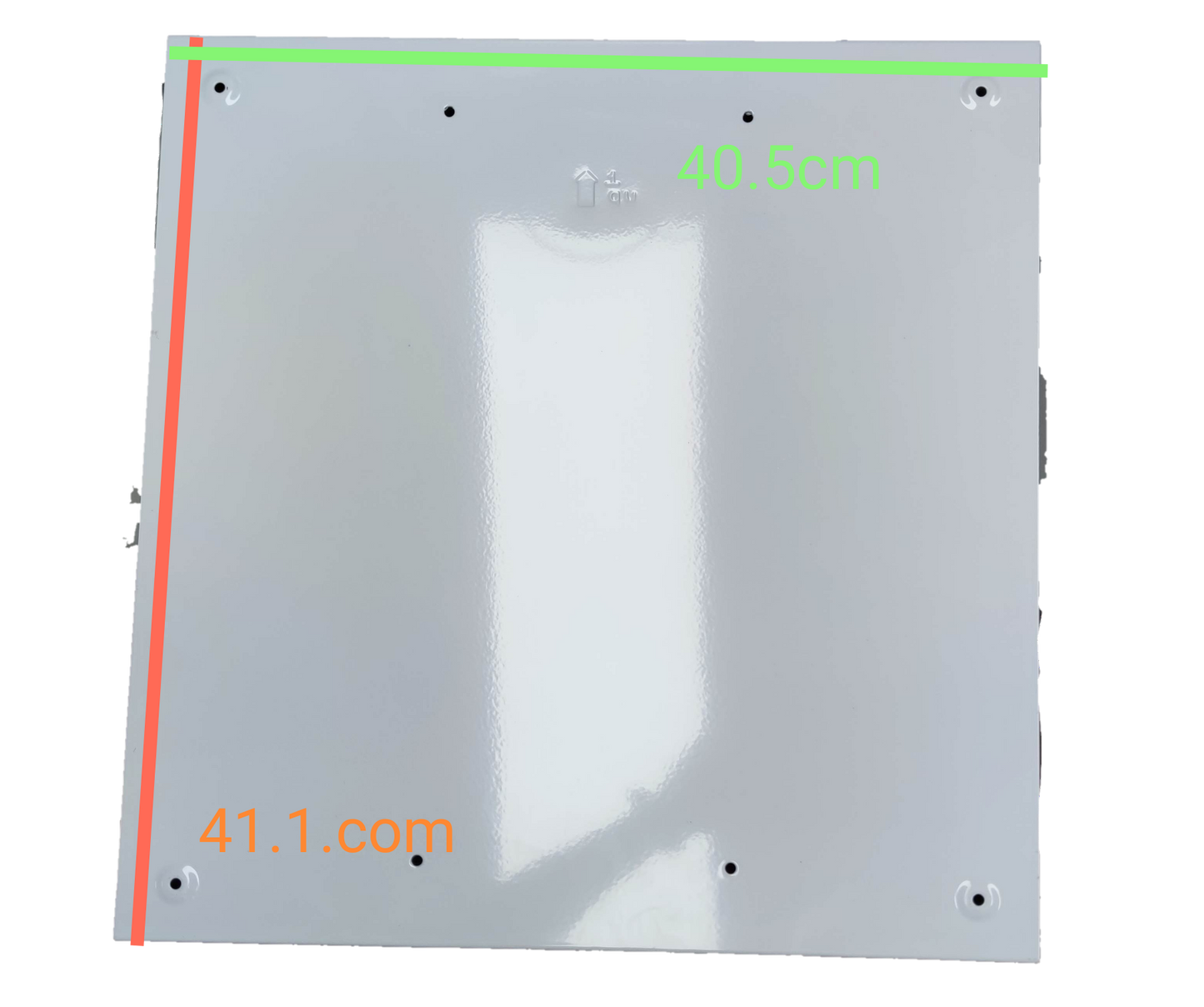 Chint Distribution Box Metal Base NB1 Type white square metal panel with measurements 40.5 cm by 41.1 cm