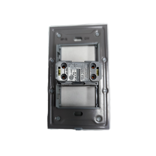 Royu Door Bell Switch with Plate 15A 250V metal switch component on gray plastic plate