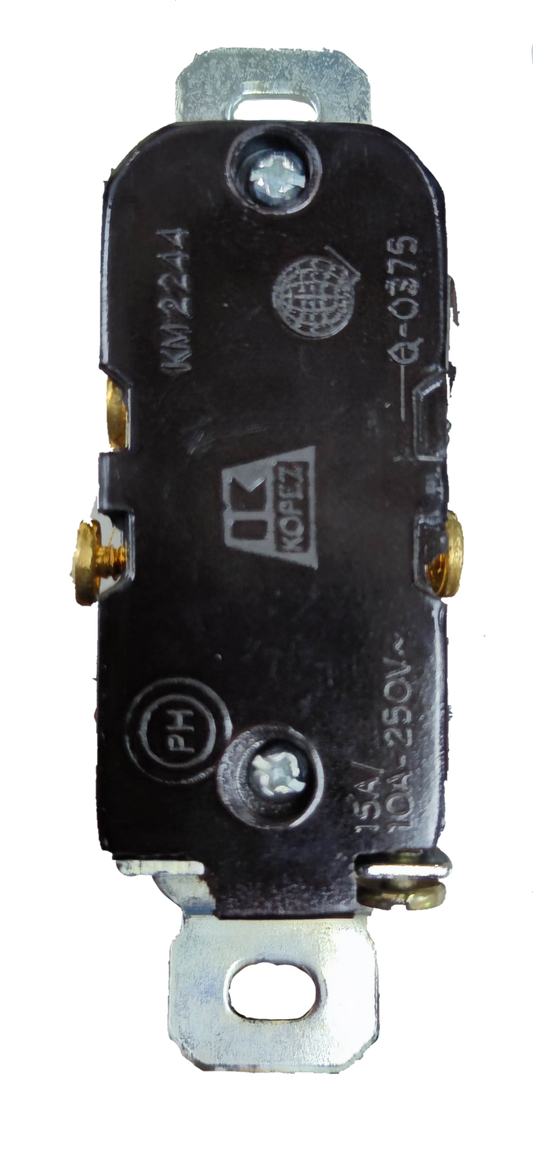 Kopez duplex flat pin outlet with ground black power point switch component