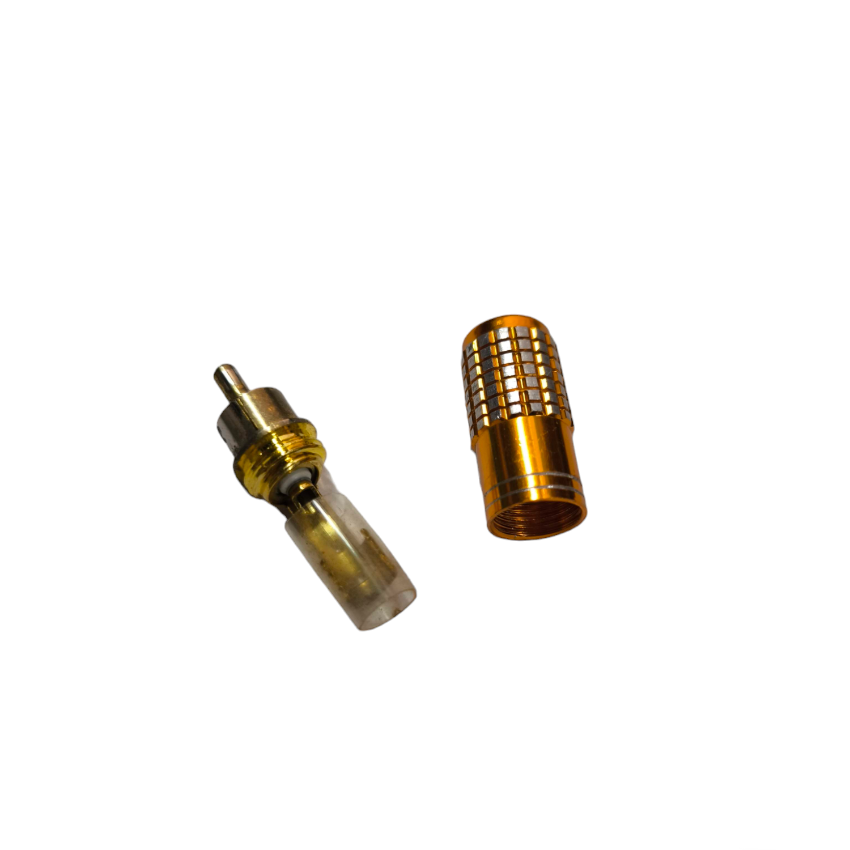 Grippes RCA Plug Metal Yellow Connector