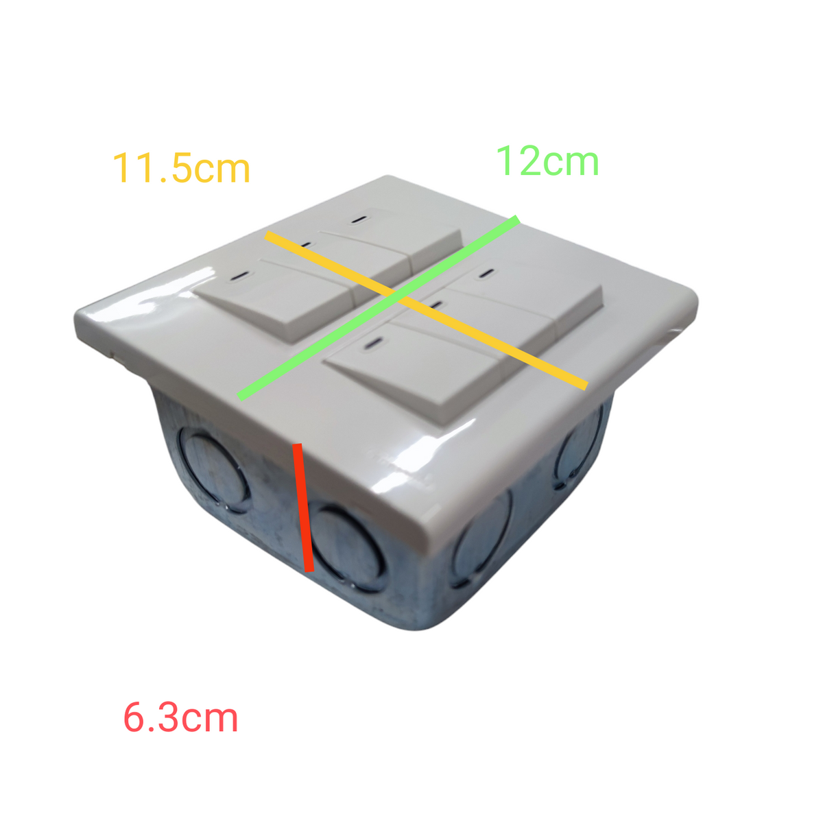 Panasonic 6 Gang 1 Way Switch 16A 220V Device Wide Series with Utility Box WEG6806+(6XWEG5001K-5)+Utility Box
