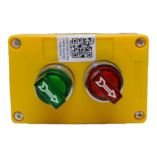 Auspicious Illuminated Selector Switch 22mm 3A 220V 2 Position Red + Green 2 Position with Surface Type Box