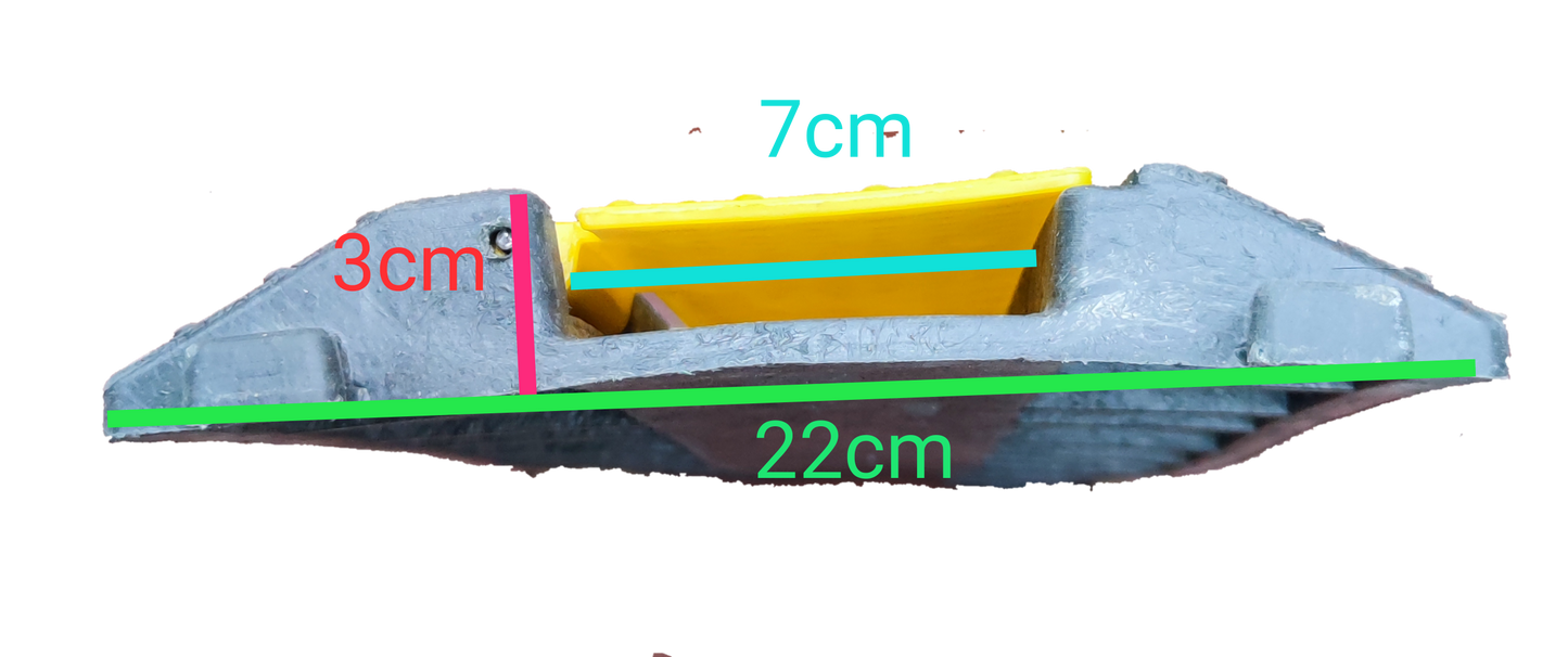 Grippes Cable Ramp Protector 1 Channel, 1 Meter x 22 cm x 3 cm, Rubber Ramp Cable Protector