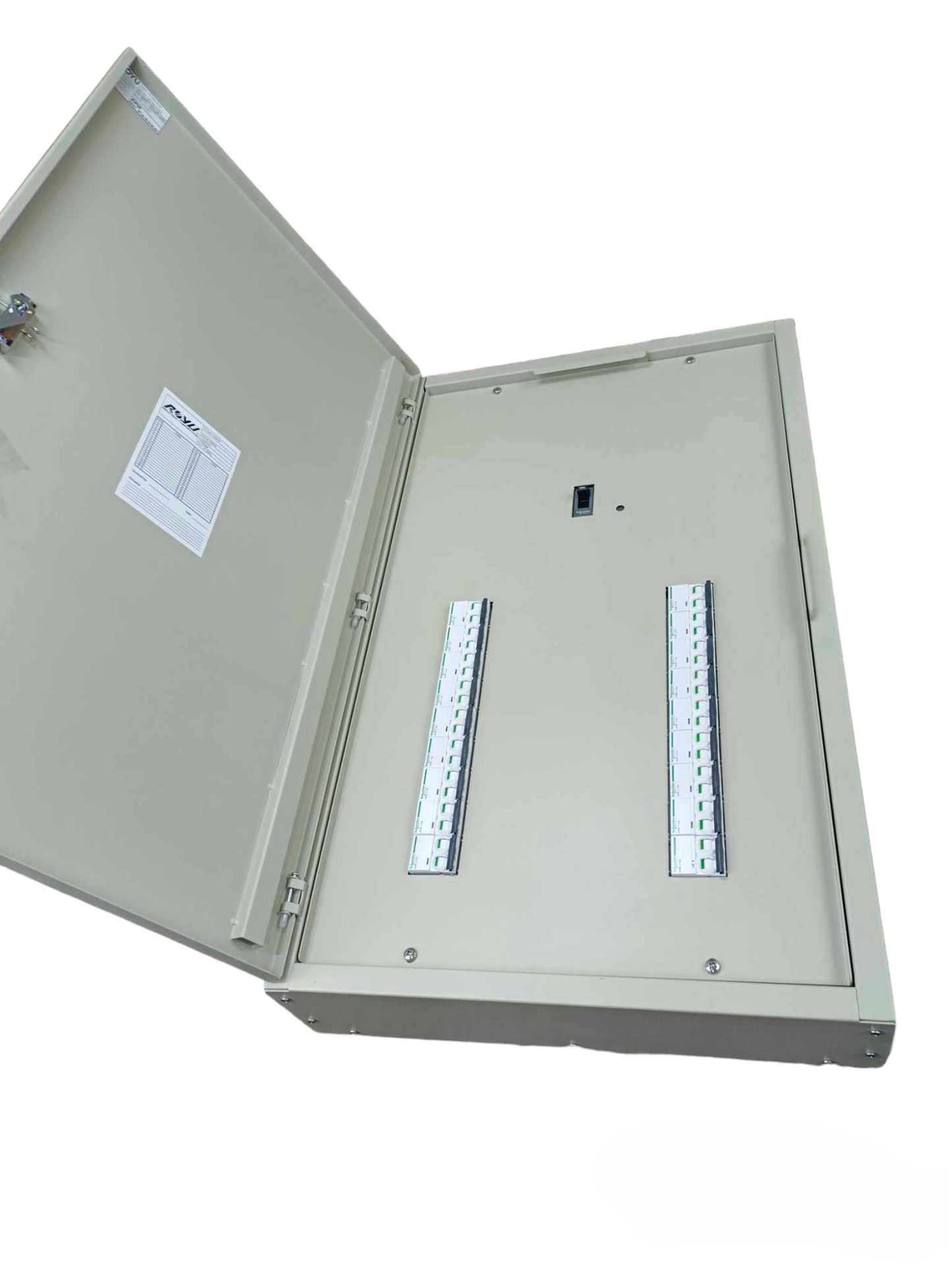 Panel Board for EZC250H 125A 25KAIC 3 Pole Main and 18 Branches 6KAIC 2 Pole Miniature ( Schneider), 3 Pole Main 2 Pole 18 Branches