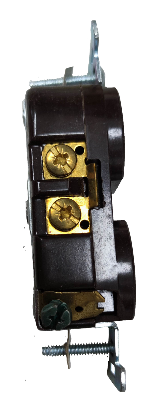 Eagle 2 gang tandem outlet 15A 250V with durable housing and gold-plated connections for reliable power distribution