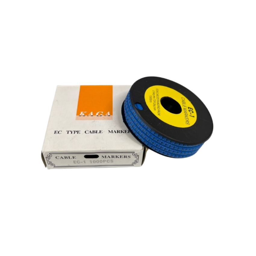 Grippes EC-1B cable markers 1000pcs on a spool with packaging for effective cable management