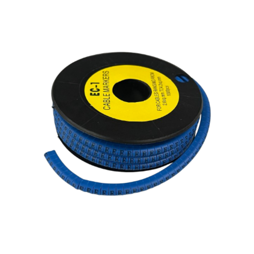 Grippes EC-1B cable markers 1000pcs on a spool, designed for organized cable management