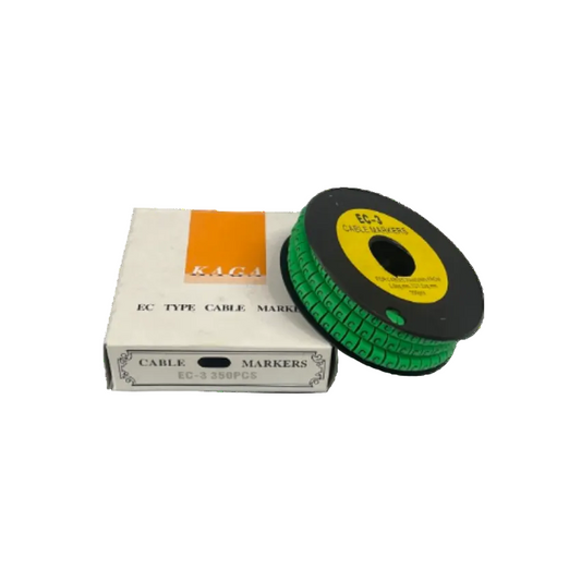 EC-3G cable marker set 350pcs in green with packaging, ideal for organized cable management