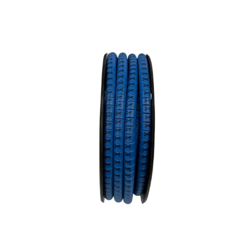 Grippes Cable Marker Blue - X for organizing and identifying cables in various settings