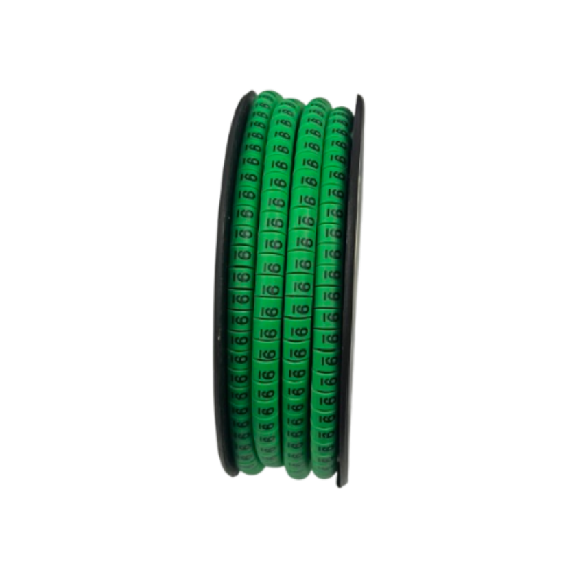 Grippes cable management spool of green numbered markers 9 Marker 2.6mm to 4.2mm Green for wiring identification