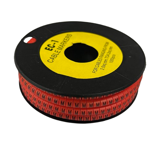 Grippes cable management spool with M Marker Red 2.6mm to 4.2mm 1000pcs for cable labeling