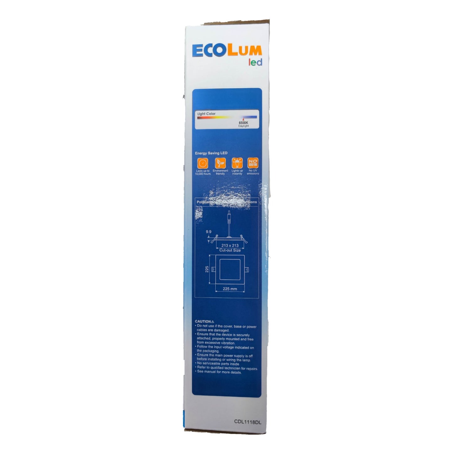 Ecolum LED packaging on a white background