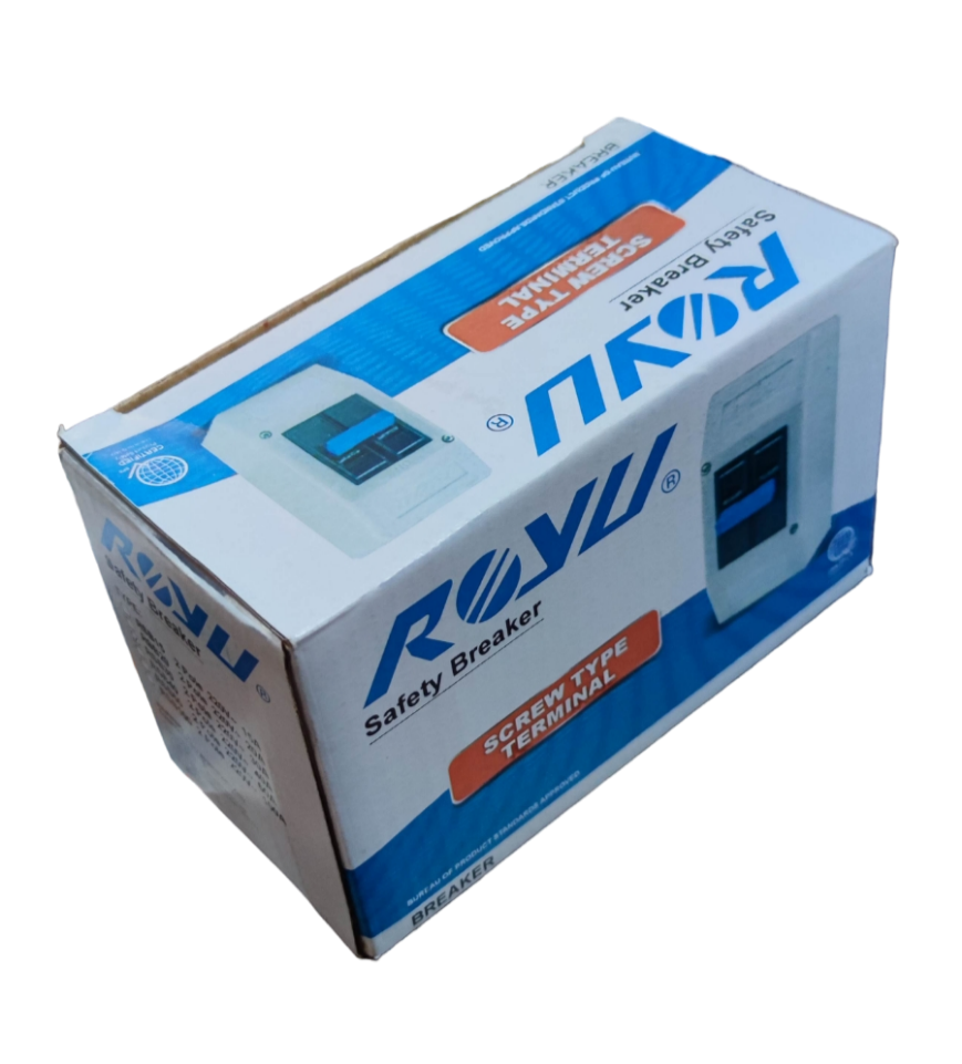 Royu 60A 2 Pole Circuit Breaker with PVC Enclosure RSB40A 60A Circuit Breaker with Housing