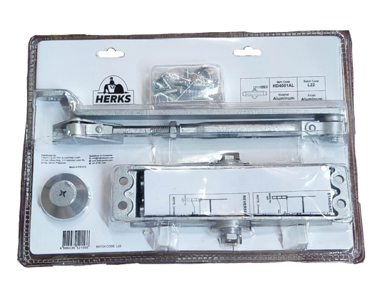 Herks Hydraulic Door Closer 40-65KG, 65KG Door Closer 950mm Maximum Door Wide 180 Degree Angle