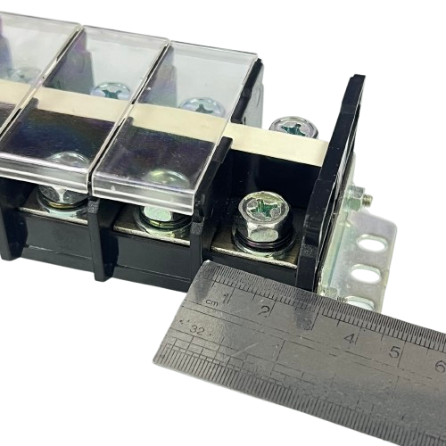 Auspicious 100A Terminal Block with Cover 4 Pairs screw terminal block with clear covers and mounting bracket