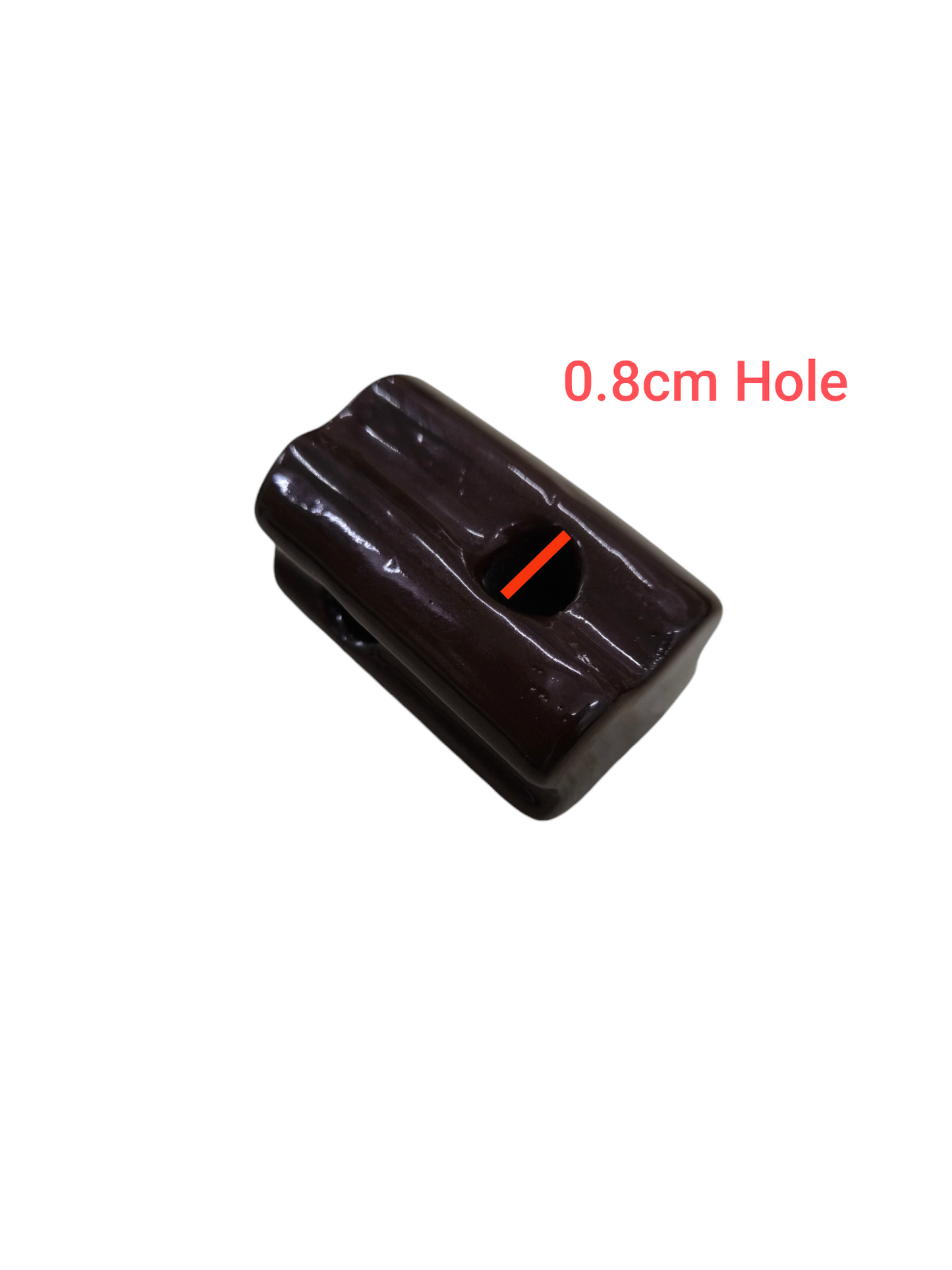 Local electrical ball insulator with a 0.8cm hole for electrical circuitry and parts