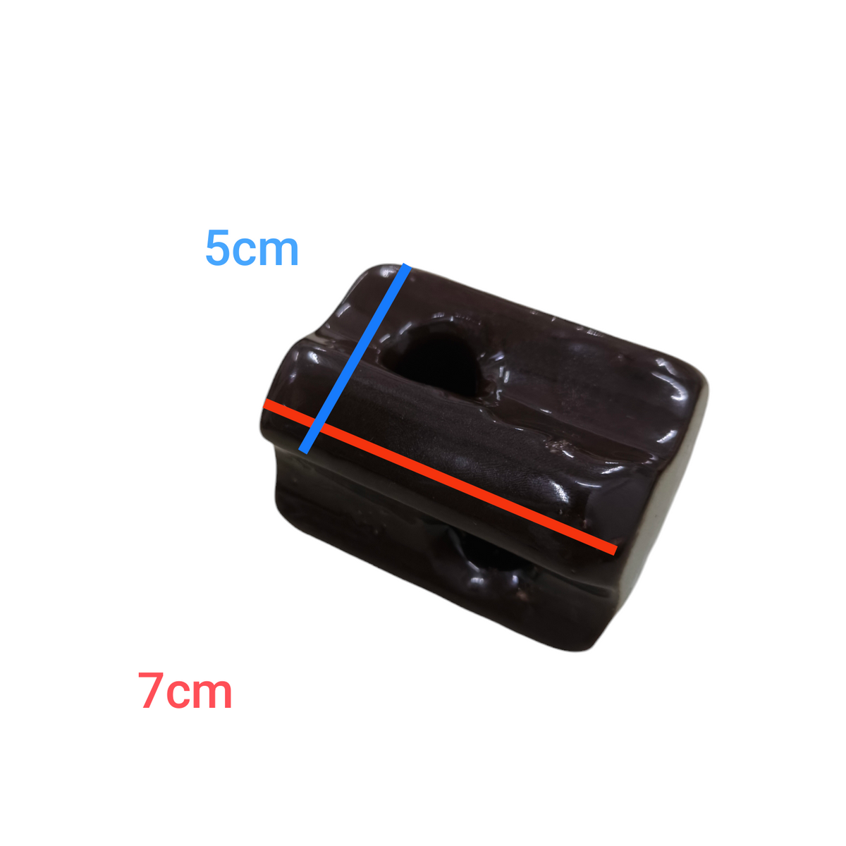 Local electrical ball insulator measuring 7cm by 5cm for electrical circuitry and parts