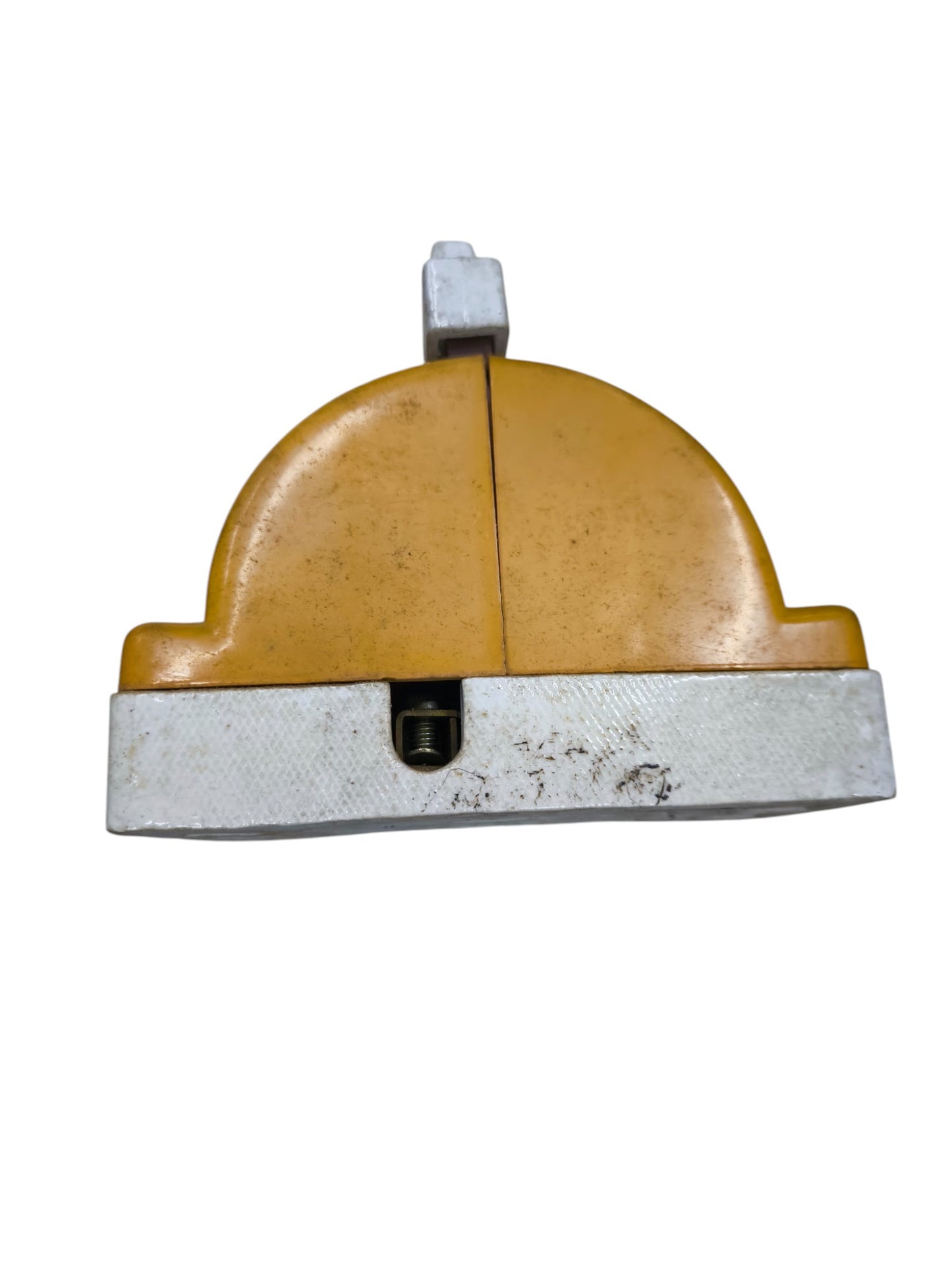 Taiyou 100A porcelain knife switch with yellow arch-shaped ceramic body for power points and switches