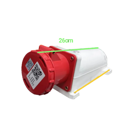 Grippes Electx Electrical Supply Power Point with Red Safety Cover and Measurement Indicators