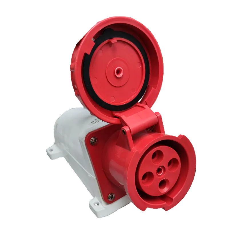 Grippes Red Power Point with Protective Cover, ideal for Electx Electrical Supply installations