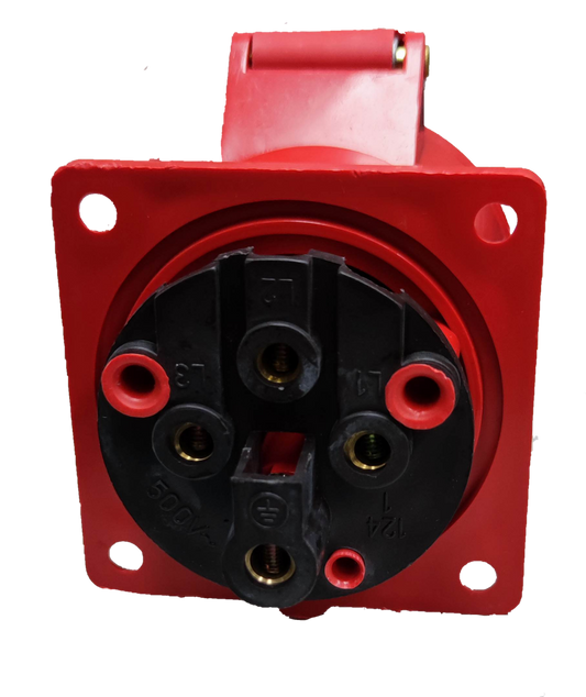 Grippes Electx Electrical Supply Red Power Plug with Multiple Connectors for Reliable Electrical Access